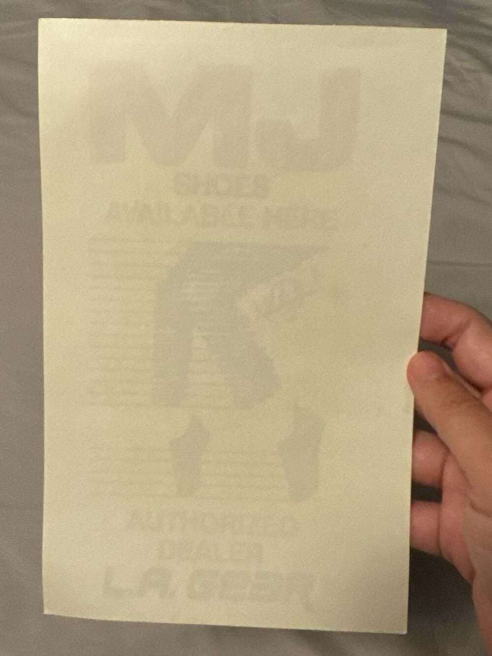 Original 1990 Michael Jackson MJ L.A. Gear Authorized Dealer Window Decal